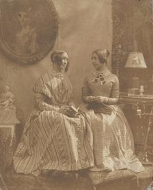 [The Artist's Wife and Daughter], 1846-49. Creator: Louis-Désiré Blanquart-Evrard