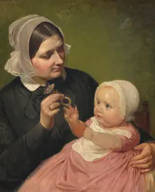 The Artist's Wife and Their Son Poul, mid-19th century. Creator: Wilhelm Marstrand