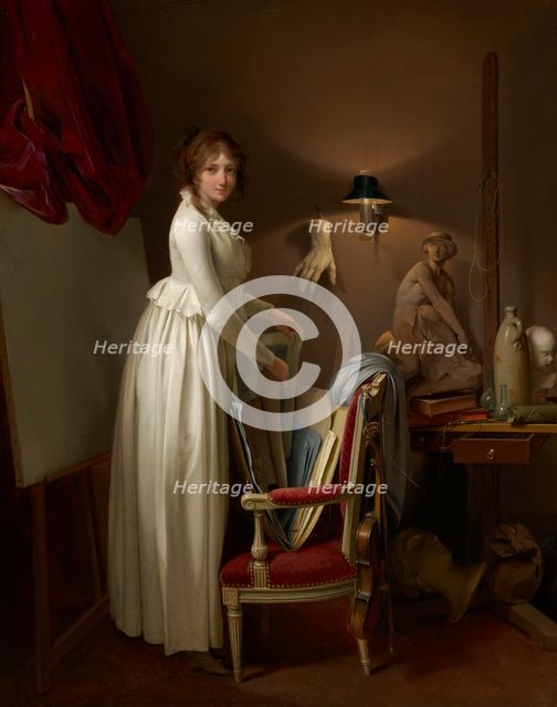 The Artist's Wife In His Studio, c1795-99. Creator: Louis Leopold Boilly.