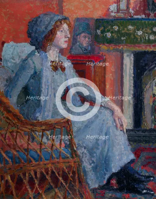 The artist's wife, Mornington Crescent, 1911. Creator: Spencer Gore.