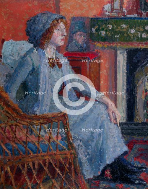 The artist's wife, Mornington Crescent, 1911. Creator: Spencer Gore.