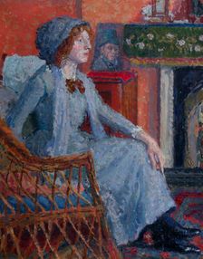 The artist's wife, Mornington Crescent, 1911. Creator: Spencer Gore
