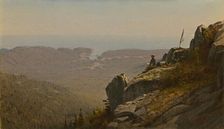 The Artist Sketching at Mount Desert, Maine, 1864-1865. Creator: Sanford Robinson Gifford