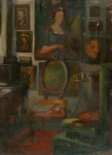 The Artist's Atelier, around 1940. Creator: Ludovit Pitthordt