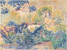 The Artist's Garden at Saint-Clair, 1904-5. Creator: Henri-Edmond Cross