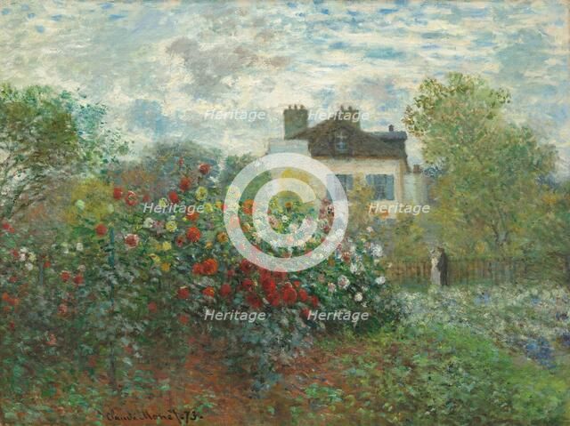 The Artist's Garden in Argenteuil (A Corner of the Garden with Dahlias), 1873. Creator: Claude Monet.