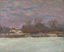 The artist's garden in winter, c1930. Creator: Teodor Jozef Mousson
