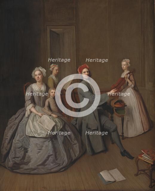 The Artist's Family Making Music Together, 1728-1732. Creator: Balthasar Denner.