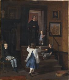 The Artist's Family;The Artist's Wife and Children in the Studio at Charlottenborg, 1861-1862. Creator: Wilhelm Marstrand