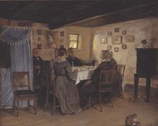 The Artist's Friends and Family Seated Round a Table, Vejby, North Zealand, 1843. Creator: Peter Christian Thamsen Skovgaard