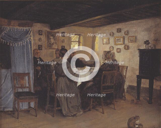 The Artist's Friends and Family Seated Round a Table, Vejby, North Zealand, 1843. Creator: Peter Christian Thamsen Skovgaard.