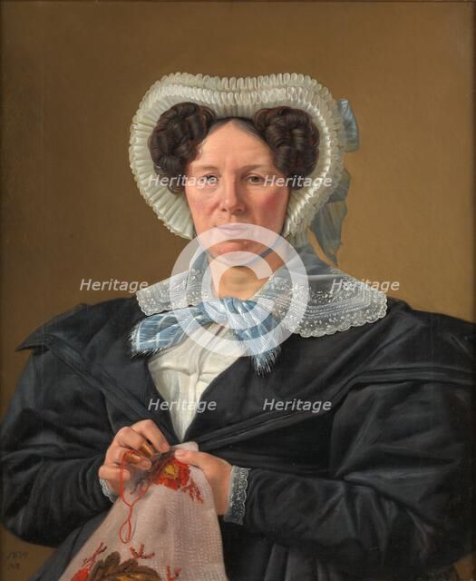 The Artist's Mother, Frederikke Eleonore Cathrine Rorbye, née Stockfleth, 1834. Creator: Martinus Rorbye.