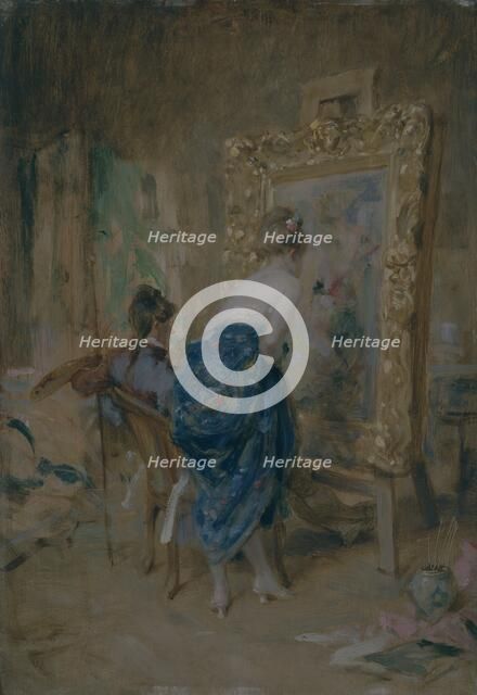 'The Artist's model', 1874.