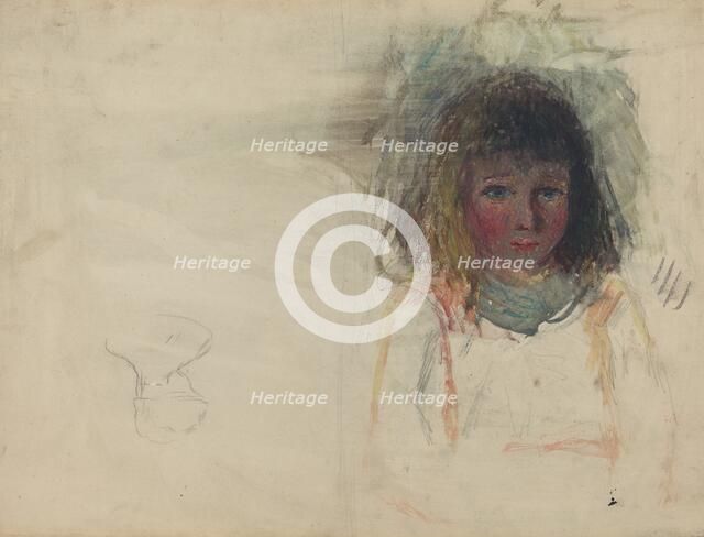 The Artist's Son Georges [verso], c. 1880. Creator: Camille Pissarro.