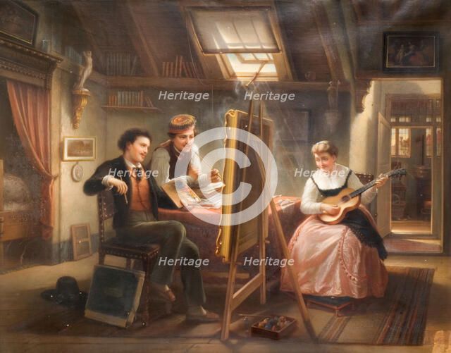 The Artist's Studio, 1869. Creator: Jozef Cornelius Correns.