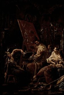 The Artist's Studio, c1700. Creator: Alessandro Magnasco