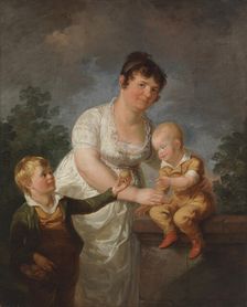 The Artist’s Stepmother Mariana Juliana Lauréus and Her Two Sons, 1806. Creator: Alexander Lauréus