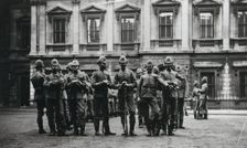 The Artists Rifles in the courtyard of Burlington House, c1884. Creator: Unknown
