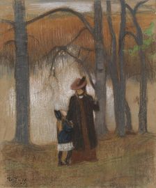 The Artist's Wife and Daughter, 1905. Creator: Eero Jarnefelt