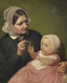 The Artist's Wife and Their Son Poul, mid-19th century. Creator: Wilhelm Marstrand