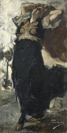 The artist's wife as a Turkish dancer. Creator: Previati, Gaetano (1852-1920)