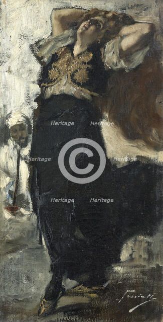 The artist's wife as a Turkish dancer. Creator: Previati, Gaetano (1852-1920).