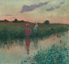 The Artist's Wife Fishing, 1896. Creator: Jean Louis Forain
