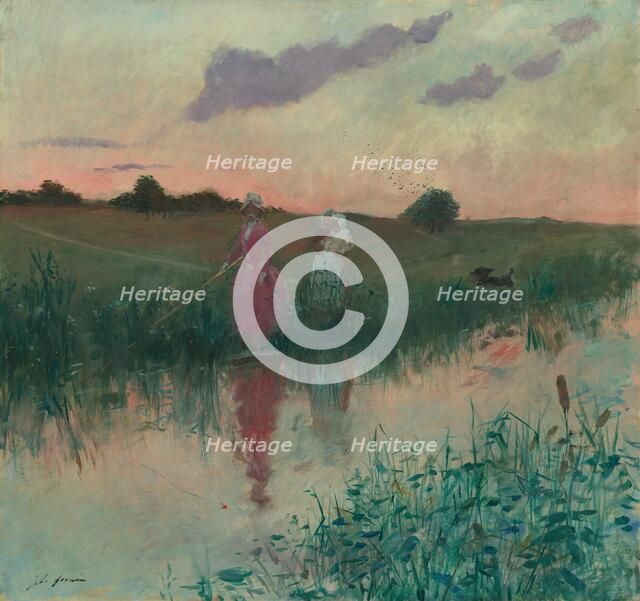 The Artist's Wife Fishing, 1896. Creator: Jean Louis Forain.