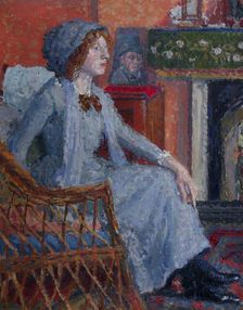 The artist's wife, Mornington Crescent, 1911. Creator: Spencer Gore