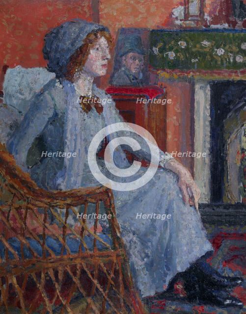 The artist's wife, Mornington Crescent, 1911. Creator: Spencer Gore.