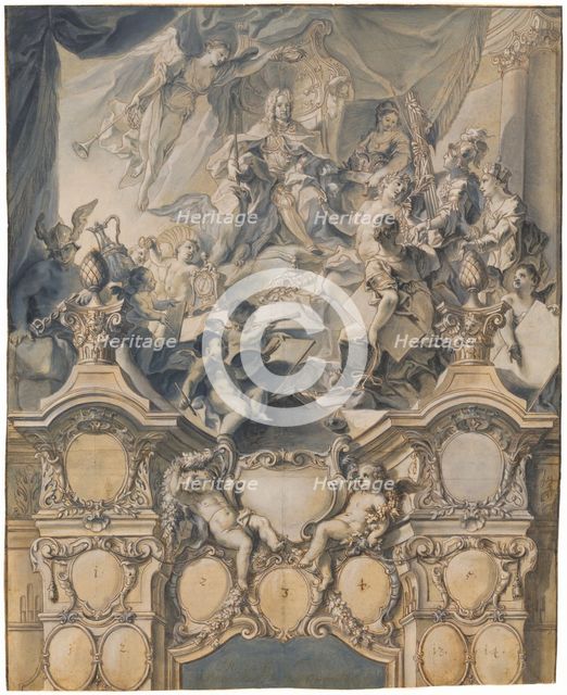 The Arts and Powers Pay Homage to Emperor Charles VI, 1732. Creator: Johann Evangelist Holzer.