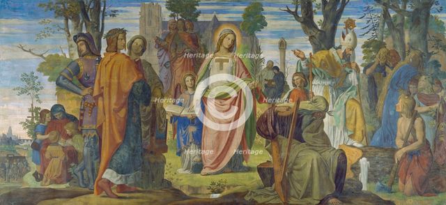 The Arts Being Introduced to Germany by Christianity, 1834-1836. Creator: Philipp Veit.