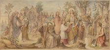 The Arts Being Introduced to Germany by Christianity, c1855. Creator: Philipp Veit