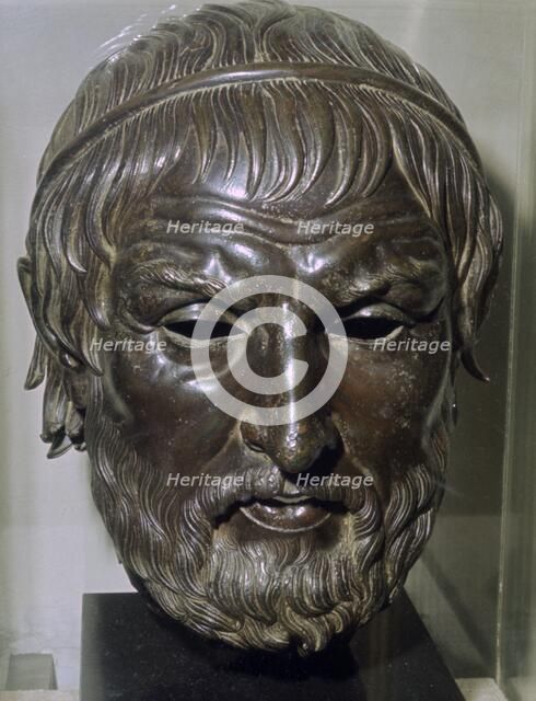 The Arundel Head - bronze head possibly of the Greek tragedian Sophocles. Artist: Unknown