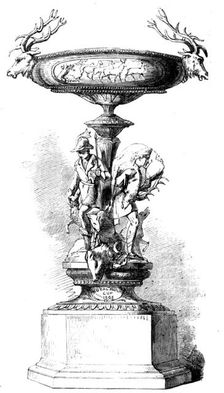 The Ascot Race Plate: the Royal Hunt Cup - Death of the Boar, the Buck, and the Fox, 1856. Creator: Unknown