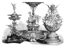 The Ascot Races Prize Plate: the Royal Hunt Cup, the Ascot Cup, the Queen's Gold Cup, 1869. Creator: Unknown