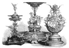 The Ascot Races Prize Plate: the Royal Hunt Cup, the Ascot Cup, the Queen's Gold Cup, 1869. Creator: Unknown