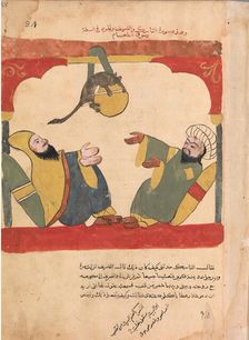 The Ascetic and his Guest with the Mouse Steal the Ascetic's Food, Folio from a Kalila..., 18th cent Creator: Unknown