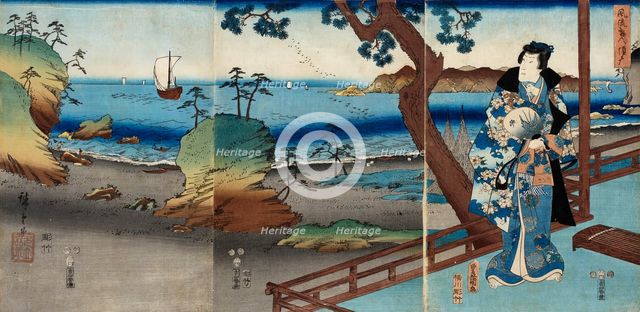 The Ascendence of a Modern Day Genji, 1853. Creators: Ando Hiroshige, Utagawa Kunisada.