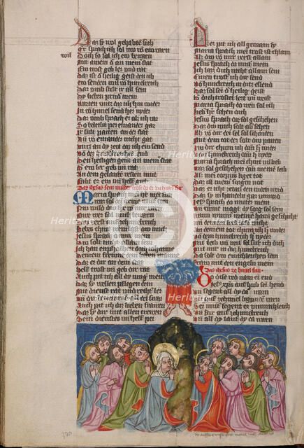 The Ascension; Weltchronik, about 1400-1410. Creator: Unknown.