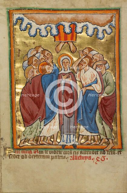 The Ascension, about 1190-1200; text added about 1480-1490. Creator: Unknown.
