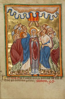The Ascension, about 1190-1200; text added about 1480-1490. Creator: Unknown