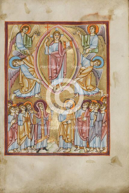 The Ascension; Benedictional, about 1030-1040. Creator: Unknown.