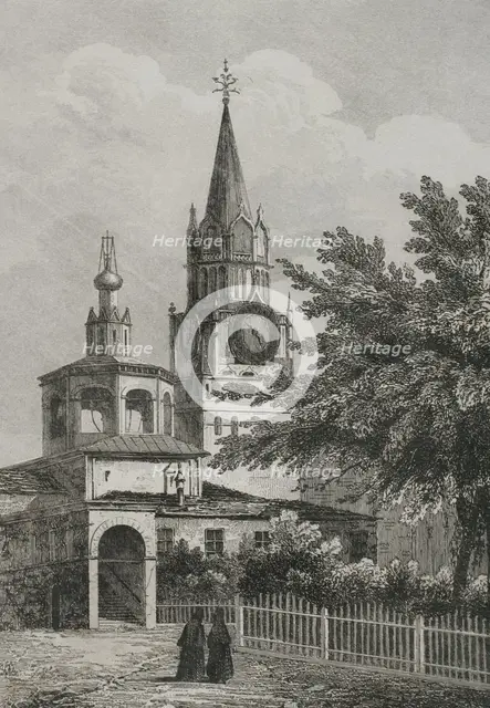The Ascension Convent, Moscow, Russia, 1839. Creator: Augustin François Lemaitre.