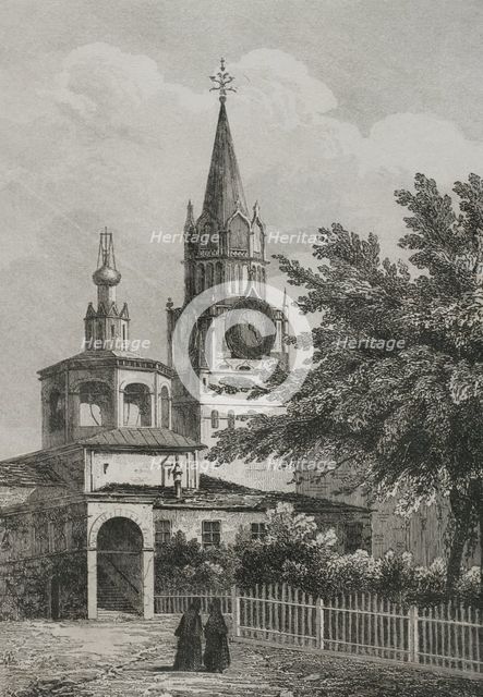 The Ascension Convent, Moscow, Russia, 1839. Creator: Augustin François Lemaitre.