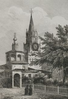 The Ascension Convent, Moscow, Russia, 1839. Creator: Augustin François Lemaitre