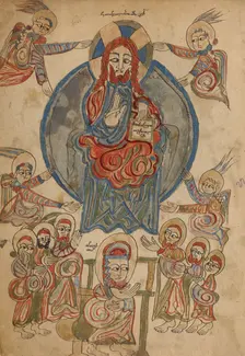The Ascension; Gospel Book, 1386. Creator: Unknown