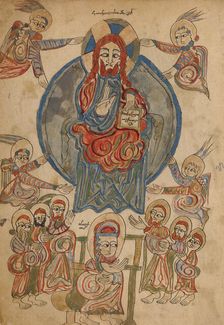The Ascension; Gospel Book, 1386. Creator: Unknown