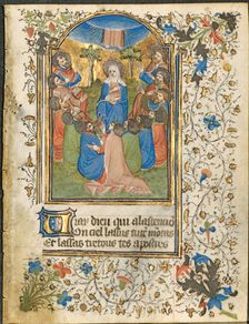 The Ascension: Leaf from a Book of Hours (4 of 6 Excised Leaves), c. 1420-30. Creator: Henri d'Orquevaulx (French); Workshop, or