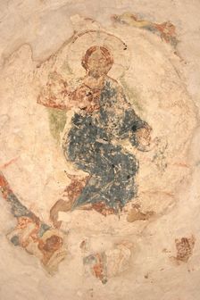 The Ascension of Christ, 1313. Artist: Ancient Russian frescos